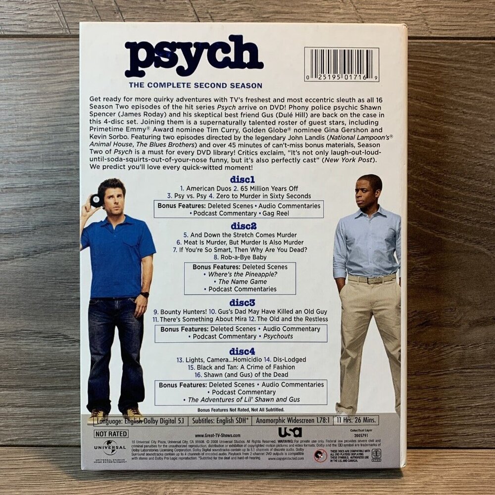 Psych: The Complete Second Season. 2 James Roday Dulé Hill - Picture 2 of 4
